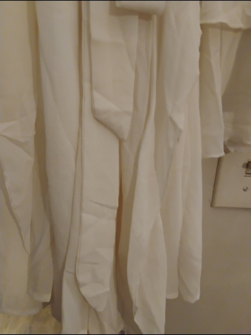Women's Cream Mini Dress with Ruffle Sleeves NWOT - Picture 8 of 9